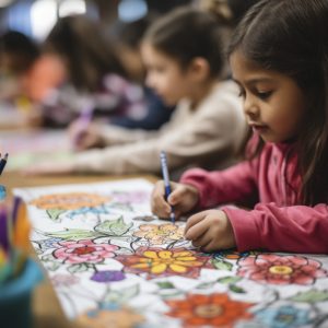 young-students-drawing-school